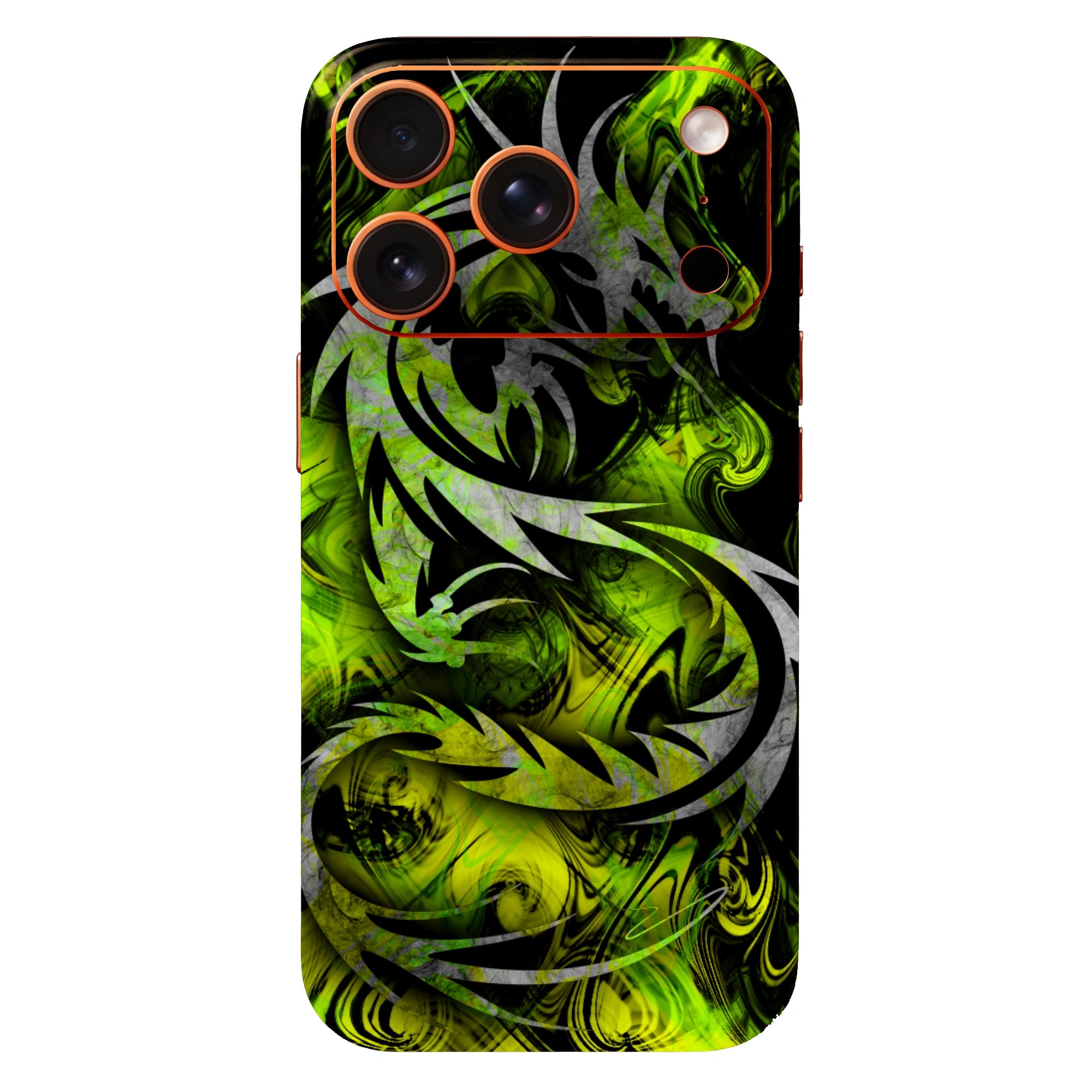 Neon Green Dragon Mobile Skin & Wrap