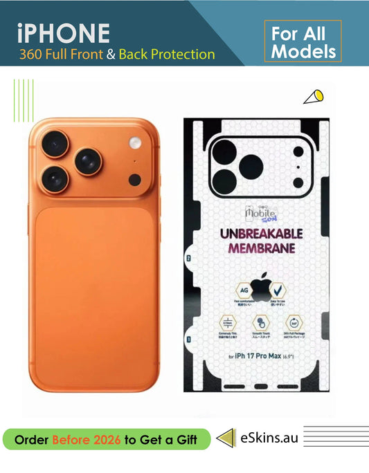 360 Full Front and Back Wrapping for All iPhone Models TPU Screen Guard Protector